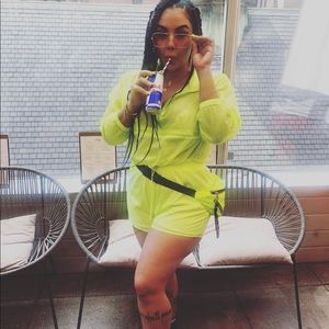 Green two piece shorts set